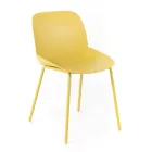 4 Outdoor and Indoor Chairs Made of Polypropylene and Metal - Bloody Viadurini