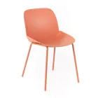 4 Outdoor and Indoor Chairs Made of Polypropylene and Metal - Bloody Viadurini