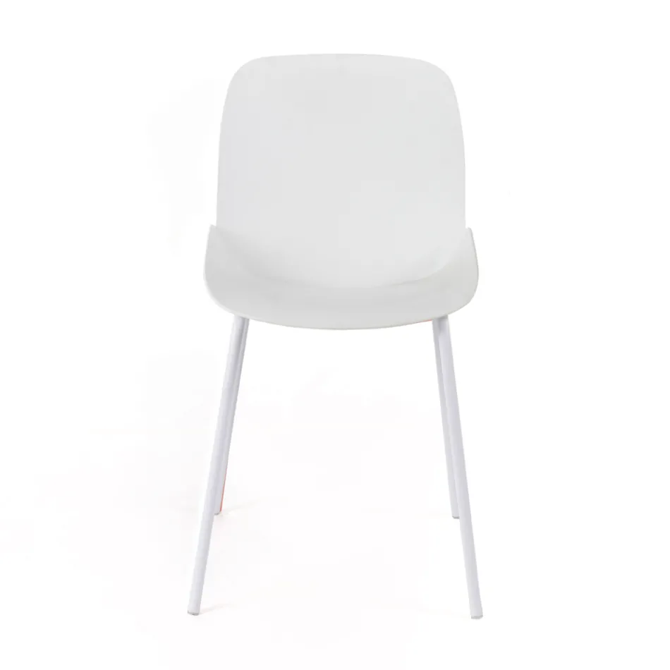 4 Outdoor and Indoor Chairs Made of Polypropylene and Metal - Bloody Viadurini
