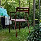 4 Outdoor Stackable Metal Chairs Made in Italy - Yolonda Viadurini