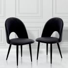 4 Indoor Chairs in Velvet Effect Fabric Different Colors - Corvina Viadurini