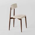 4 Dining Chairs in Solid Ash Wood and Fabric Made in Italy - Sulu