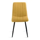 4 Living Room Chairs with Upholstered Fabric Seats in Different Colors - Impeto Viadurini