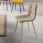 4 Living Room Chairs with Fabric Seats in Different Colors - Current Viadurini