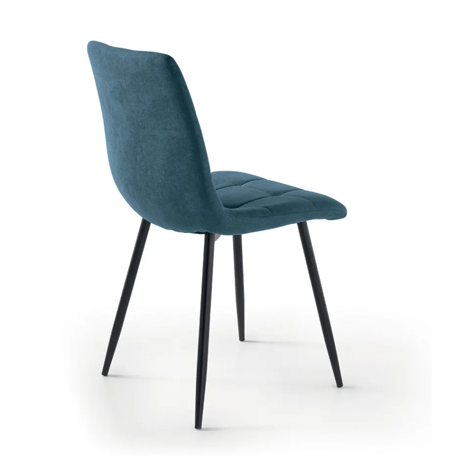 4 Living Room Chairs with Fabric Seats in Different Colors - Current Viadurini