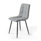 4 Living Room Chairs with Fabric Seats in Different Colors - Current Viadurini