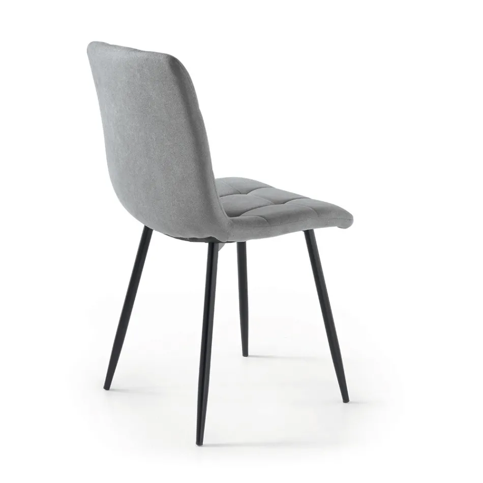 4 Living Room Chairs with Fabric Seats in Different Colors - Current Viadurini