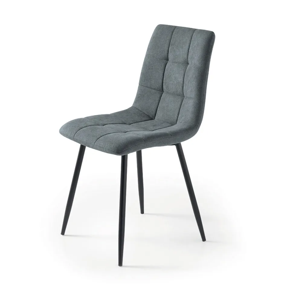 4 Living Room Chairs with Fabric Seats in Different Colors - Current Viadurini