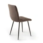 4 Living Room Chairs with Fabric Seats in Different Colors - Current Viadurini