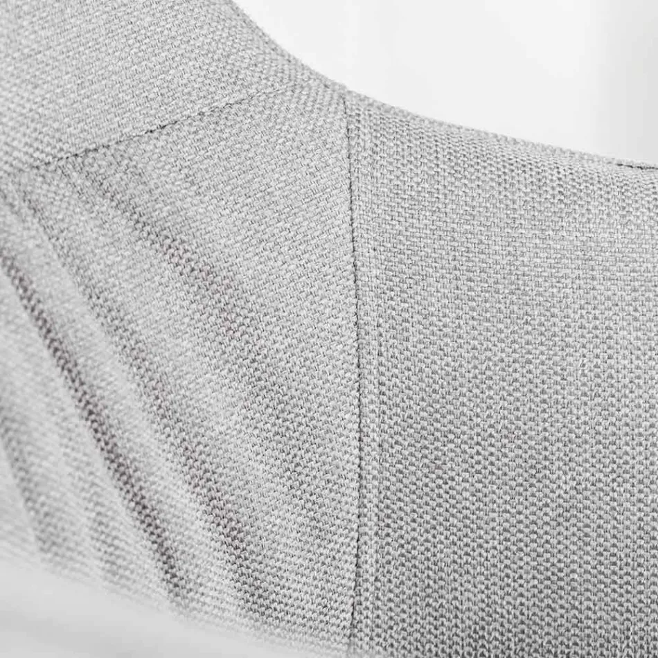 4 Living Room Chairs with Fabric Seat and Metal Structure and Legs - Pine Viadurini