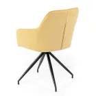 4 Living Room Chairs with Fabric Seat and Metal Structure and Legs - Pine Viadurini