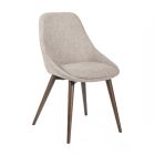 4 Living Room Chairs with Fabric Seat and Solid Wood Structure - Passion Viadurini