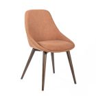 4 Living Room Chairs with Fabric Seat and Solid Wood Structure - Passion Viadurini