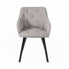 4 Living Room Chairs with Fabric Seat and Metal Structure - Fruit Viadurini
