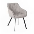 4 Living Room Chairs with Fabric Seat and Metal Structure - Fruit