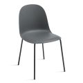 4 Polypropylene Living Room Chairs with Metal Frame - Dinamo