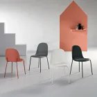 4 Polypropylene Living Room Chairs with Metal Frame - Dinamo Viadurini