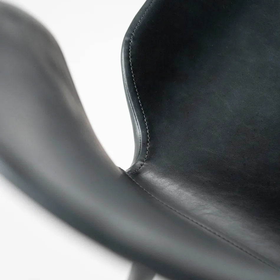 4 Living Room Chairs in Soft-touch of Different Colors and Metal Legs - Spritz Viadurini