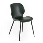 4 Living Room Chairs in Soft-touch of Different Colors and Metal Legs - Spritz Viadurini
