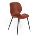 4 Living Room Chairs in Soft-touch of Different Colors and Metal Legs - Spritz