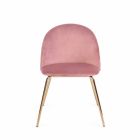 4 Design Chairs Upholstered in Velvet with Steel Structure Homemotion - Dania Viadurini