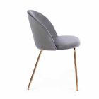 4 Design Chairs Upholstered in Velvet with Steel Structure Homemotion - Dania Viadurini