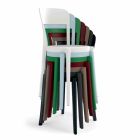 4 Outdoor Stackable Polypropylene Chairs Made in Italy Design - Alexus Viadurini