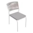 4 Stackable Aluminum and Rope Garden Chairs - Lunaris Viadurini