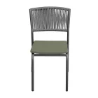 4 Stackable Aluminum and Rope Garden Chairs - Lunaris Viadurini