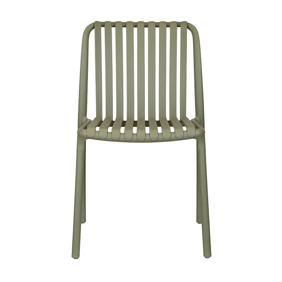 4 Stackable Garden Chairs in Polypropylene and Fiberglass - Orelia Viadurini