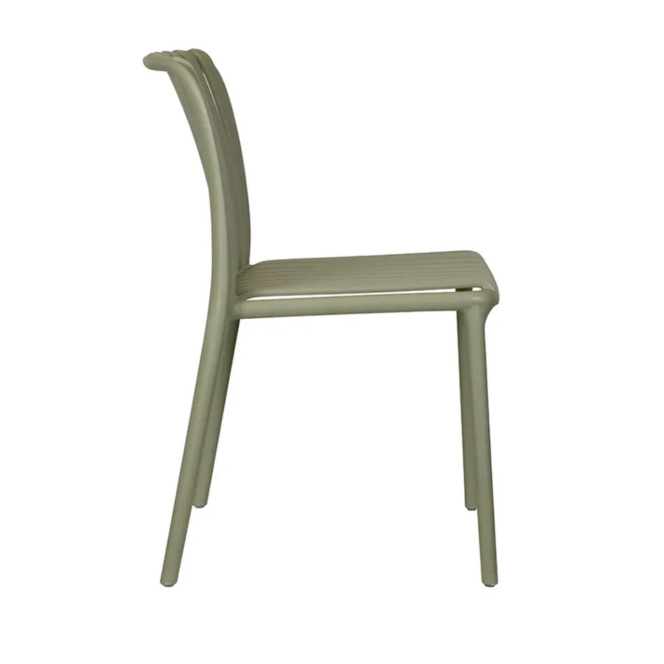 4 Stackable Garden Chairs in Polypropylene and Fiberglass - Orelia Viadurini