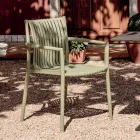 4 Stackable Garden Chairs in UV-Resistant Polypropylene - Ondara Viadurini
