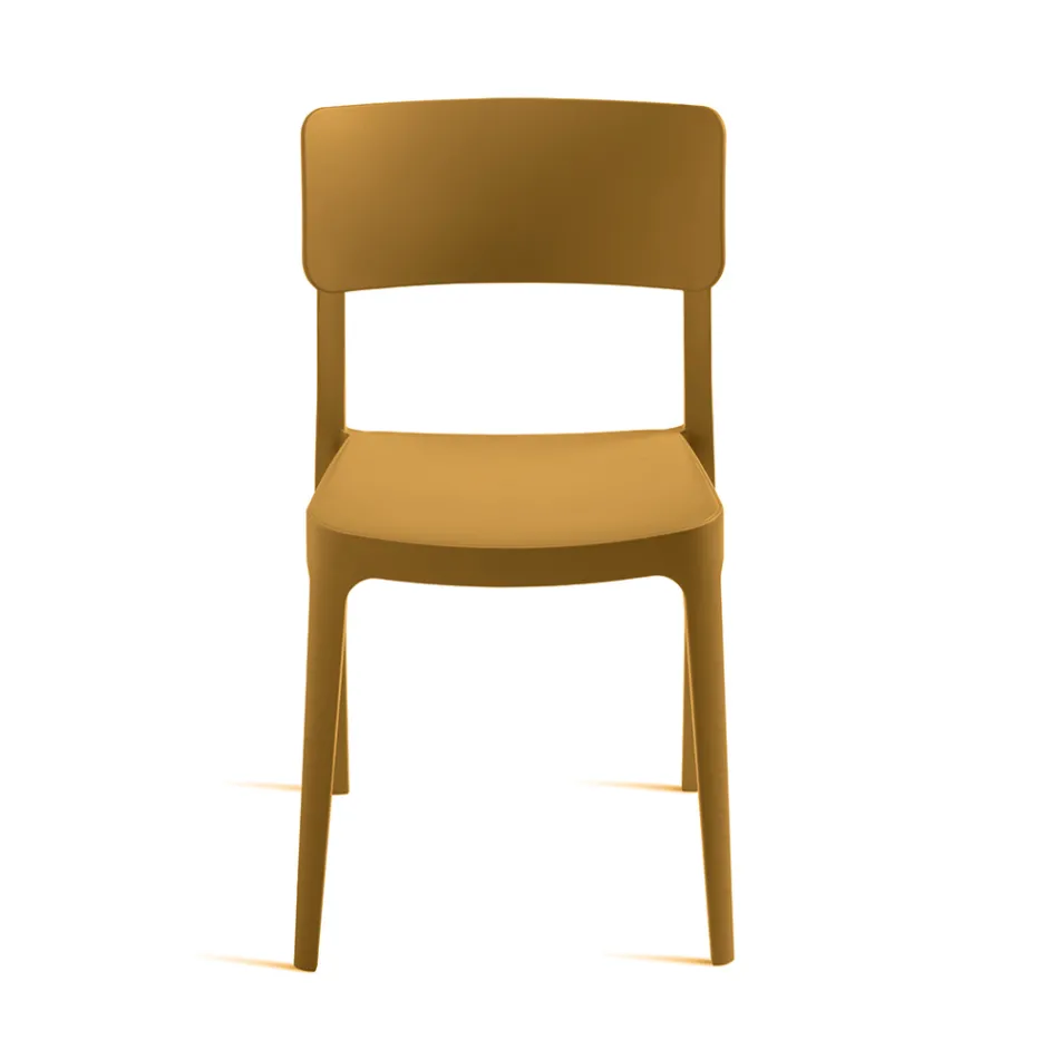 4 Stackable Polypropylene Living Room Chairs in Different Colors - Slancio Viadurini