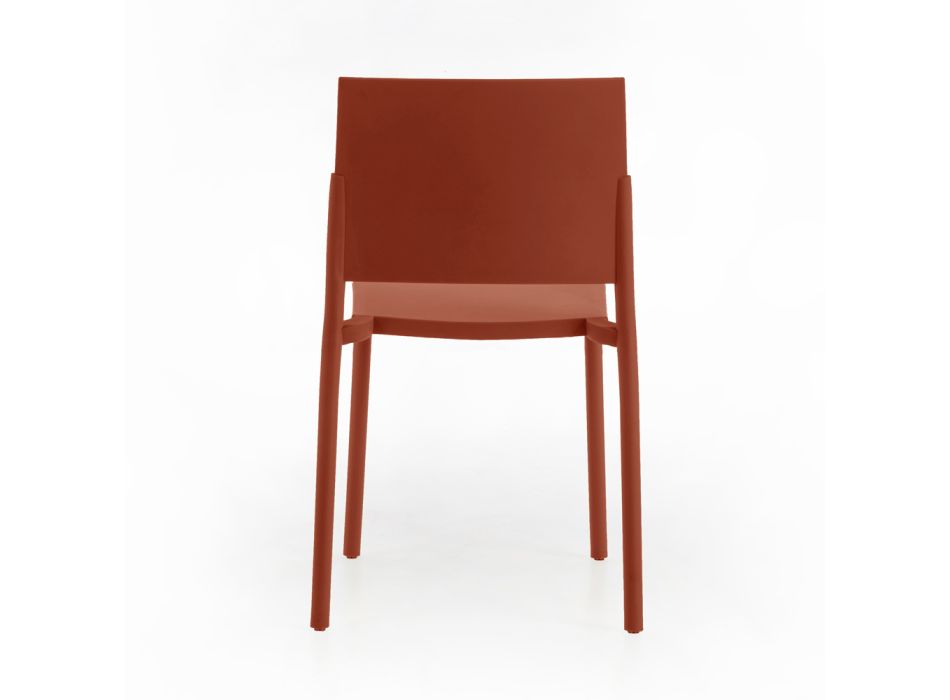 4 Stackable Chairs Made Entirely of Polypropylene in Different Colors - Mojito Viadurini