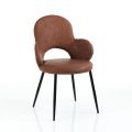 4 Synthetic Leather Chairs in Different Finishes - Amaranth