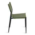 4 Chairs in Colored Faux Leather and Painted Metal Base - Comedy Viadurini