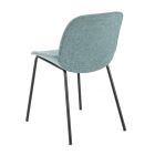 4 Fabric Chairs, Polypropylene Structure and Metal Legs - Patchulli Viadurini