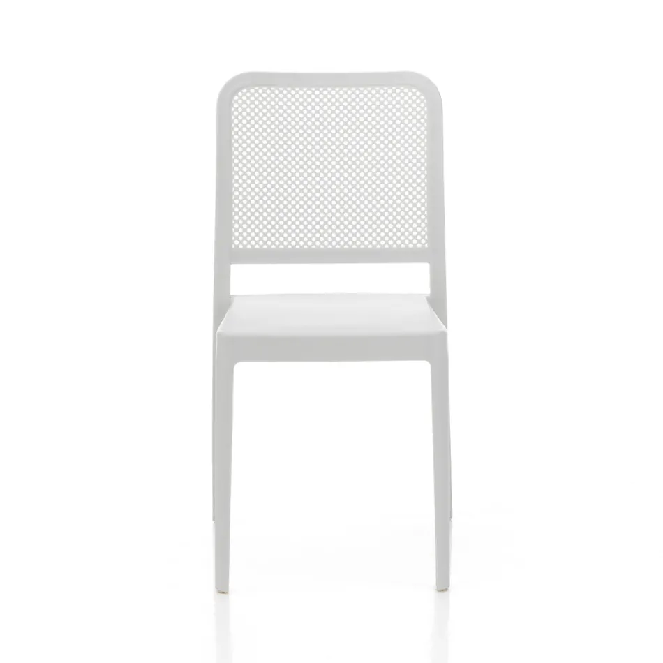 4 Stackable Indoor and Outdoor Chairs in Polypropylene - Peacock Viadurini