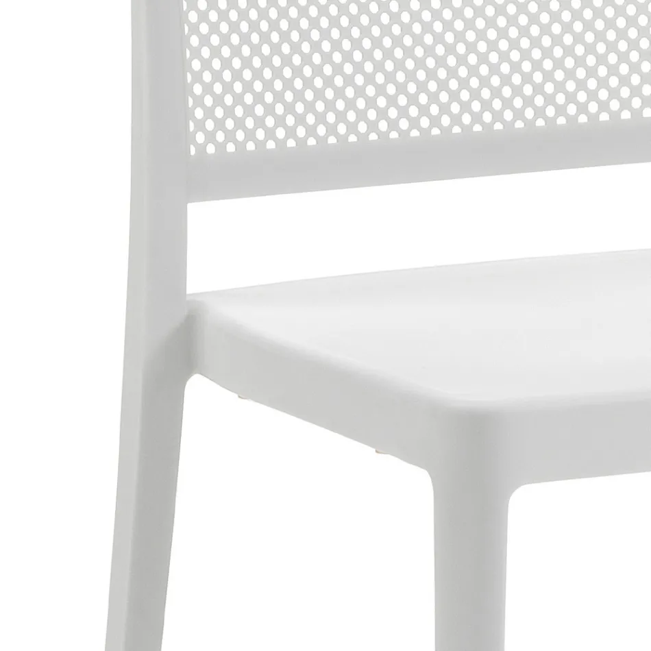 4 Stackable Indoor and Outdoor Chairs in Polypropylene - Peacock Viadurini
