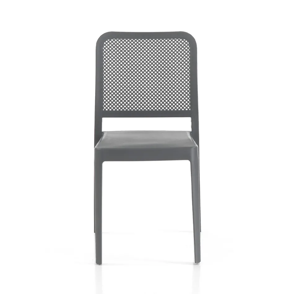 4 Stackable Indoor and Outdoor Chairs in Polypropylene - Peacock Viadurini