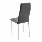 4 Modern Dining Room Chairs in Imitation Leather and Metal Legs - Spiga Viadurini