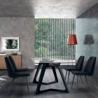 4 Upholstered Dining Room Chairs Covered in Velvet Made in Italy - Granella Viadurini