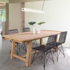 4 Dining Room Chairs in Steel and Weave by Kubu Homemotion - Kendall Viadurini