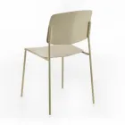 4 Chairs Made with Polypropylene Seat of Different Finishes and Metal - Daiquiri Viadurini