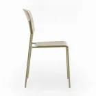 4 Chairs Made with Polypropylene Seat of Different Finishes and Metal - Daiquiri Viadurini