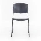 4 Chairs Made with Polypropylene Seat of Different Finishes and Metal - Daiquiri Viadurini