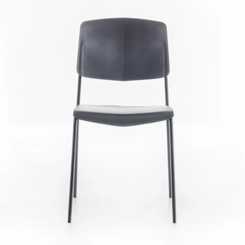 4 Chairs Made with Polypropylene Seat of Different Finishes and Metal - Daiquiri Viadurini