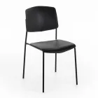 4 Chairs Made with Polypropylene Seat of Different Finishes and Metal - Daiquiri Viadurini
