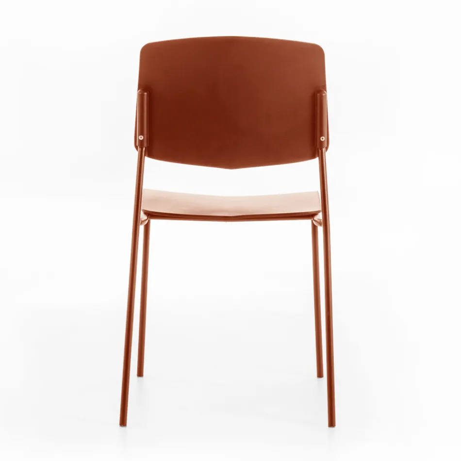 4 Chairs Made with Polypropylene Seat of Different Finishes and Metal - Daiquiri Viadurini