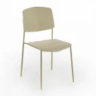 4 Chairs Made with Polypropylene Seat of Different Finishes and Metal - Daiquiri Viadurini